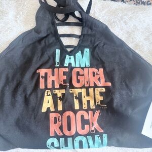 Black Graphic Tank Top